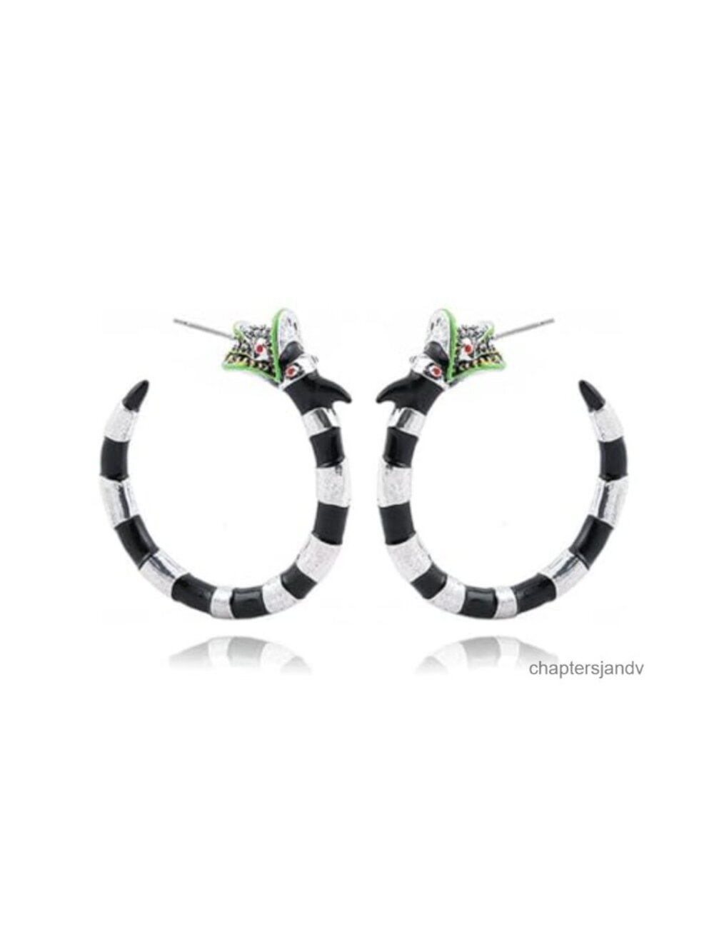 Beetle Sandworm Inspired Hoop Earrings Metal Alloy 1.6in Halloween Costume